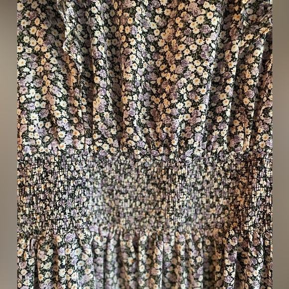 NWOT Lulus: Evalina Black Floral Print Mock Neck Maxi Dress Large - Picture 9 of 12